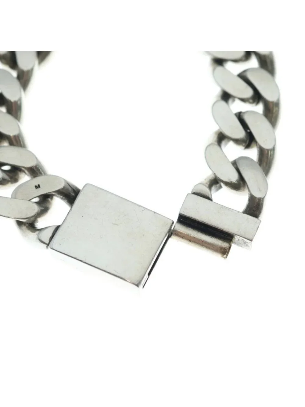 Saint Laurent Paris Chain Bracelet Silver Metal